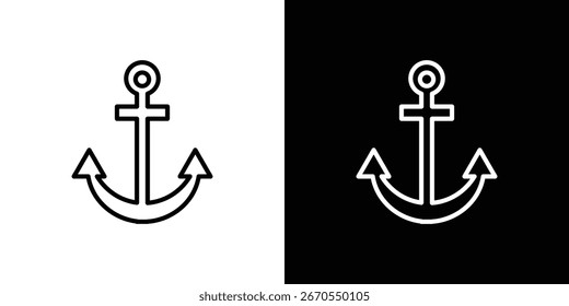 Anchor icons. vector symbol illustrations.