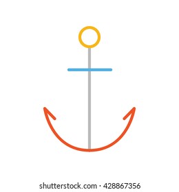 Anchor Illustration - Flat Icon