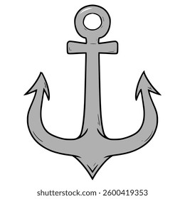 anchor illustration hand drawn isolated vector