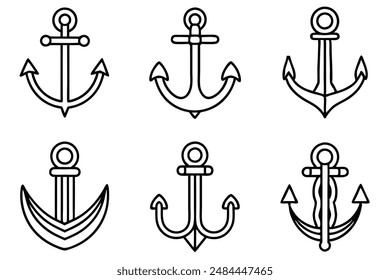 Anchor illustration ideal for detailed and intricate nautical art pieces