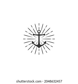 anchor illustration logo on white background