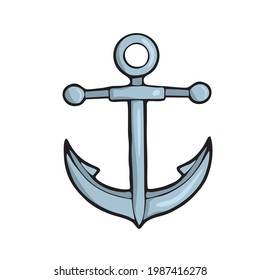 Anchor illustration on white background Vector illustration