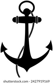 anchor illustration rope icon of chain logo ship vector nautical ocean or navy marine lifebuoy sea sailor badge heraldic sail boat captain maritime vessel shield adventure seafarer trident graphic