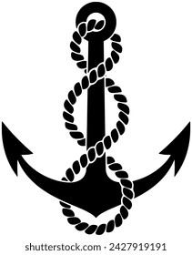 anchor illustration rope icon of chain logo ship vector nautical ocean or navy marine lifebuoy sea sailor badge heraldic sail boat captain maritime vessel shield adventure seafarer trident graphic