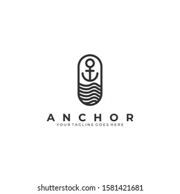 Anchor Illustration Vector Template. Suitable for Creative Industry, Multimedia, entertainment, Educations, Shop, and any related business