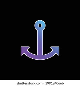 Anchor Interface Symbol blue gradient vector icon