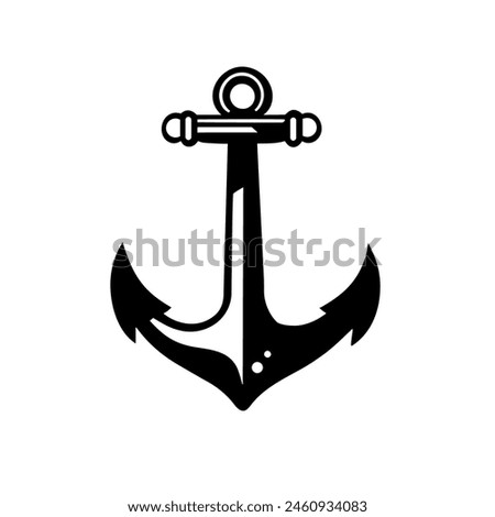 anchor isolated on white background - vector icon	