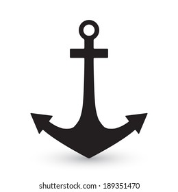 Anchor, isolated, vector illustration