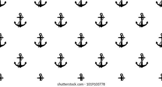 Anchor isolated vector maritime Nautical Seamless Pattern sea ocean boat wallpaper background