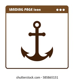 anchor, landing page icon