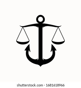 Anchor law symbol logo. Anchor vector