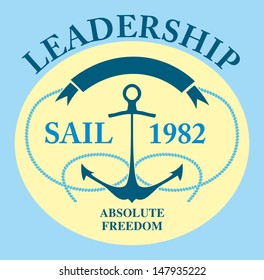 Anchor leadership vector art