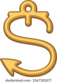 Anchor Letter Alphabet Vector S