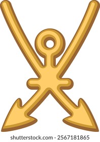 Anchor Letter Alphabet Vector X