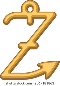 Anchor Letter Alphabet Vector Z