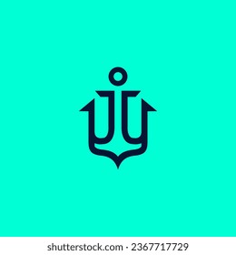 Anchor Letter W Logo Design. Anchor Vector