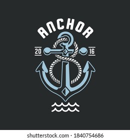 "Anchor" lettering, typography, style t-shirt design | 2 colors | High-quality vector format | Great for your t-shirts, poster, merchandise, tote bag, art prints, etc.