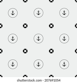 Anchor and lifebuoy pattern