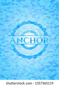 Anchor light blue mosaic emblem