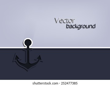 an anchor line. creative idea concept template. vector background. flat design