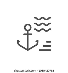 Anchor line icon