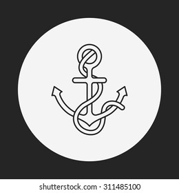Anchor line icon