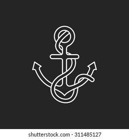 Anchor line icon