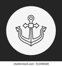 Anchor line icon