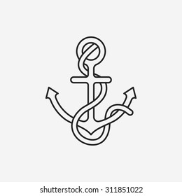 Anchor line icon