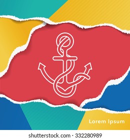 Anchor line icon