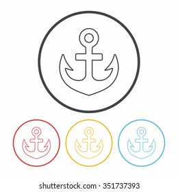 Anchor line icon