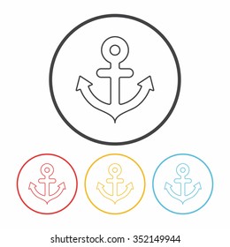 Anchor line icon