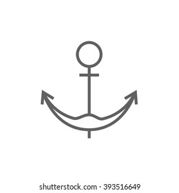 Anchor line icon.