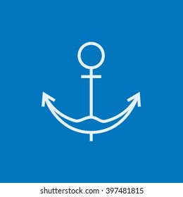 Anchor line icon.