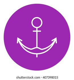 Anchor line icon.
