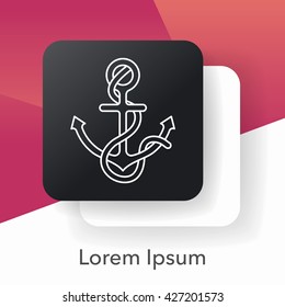Anchor line icon
