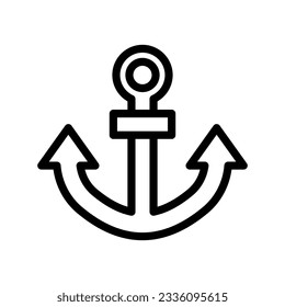 anchor line icon illustration vector graphic. Simple element illustration vector graphic, suitable for app, websites, and presentations isolated on white background