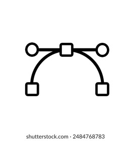 Anchor line icon isolated on white background.