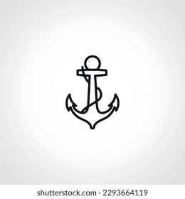 Anchor Line Icon. Anchor outline icon