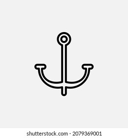 Anchor line icon, vector, illustration, logo template. Suitable for many purposes.