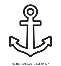 Anchor line icon. vector illustration.