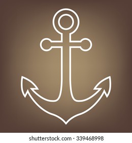 Anchor  line icon. Vector illustration