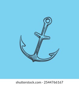 Anchor Line Iconic Modern Simplicity Creative Design Logo