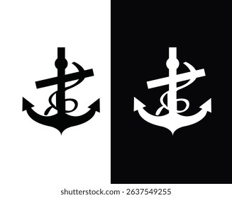Anchor line are vector design