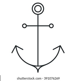 Anchor line vector icon