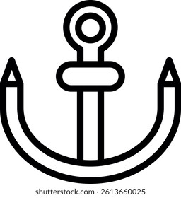 Anchor Line Vector Icon Design