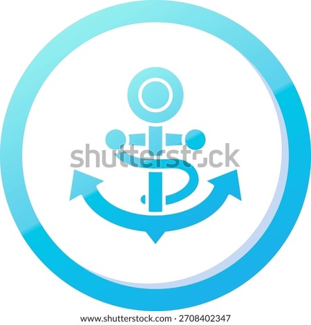 Anchor Line vector Icon Design