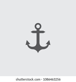 Anchor logo anf symbol template vector icon
