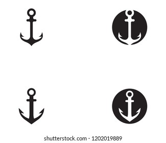 anchor logo  black  vector 