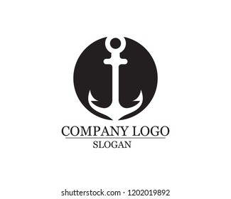 anchor logo  black  vector 